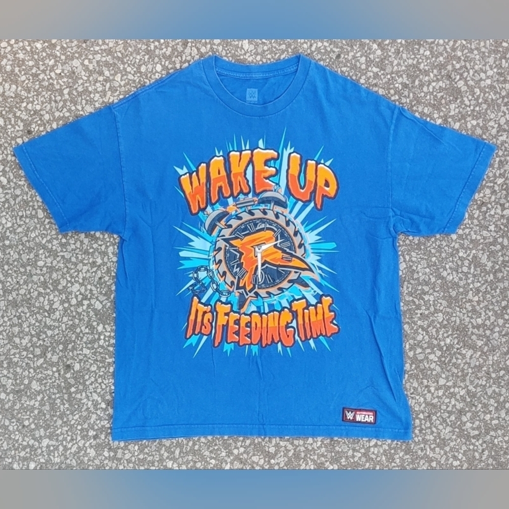 Vtg 2000s WWE Ryback Wake-up its Feeding Time Sided Print T-Shirt Size (XL)